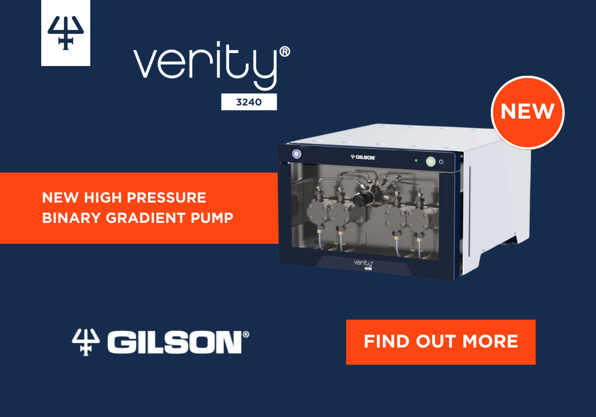 Gilson Releases Compact VERITY® 3240 High Pressure Binary Gradient Pump